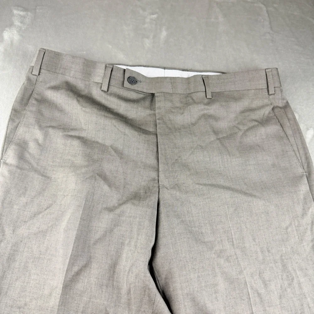Bloomingdale's Men's 36R Taupe‎ Wool Blend Dress Pants BLS22010PW